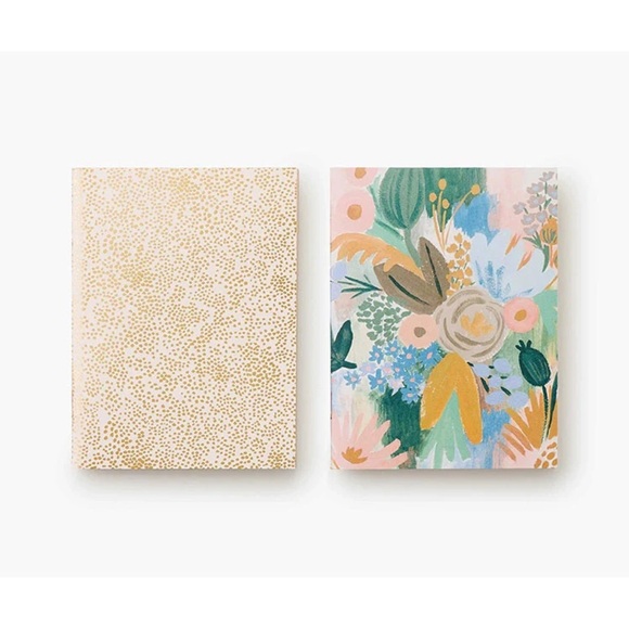 NEW Rifle Paper Co. Luisa Floral and Gold Patterned Pocket Mini Notebook Set - Picture 2 of 8